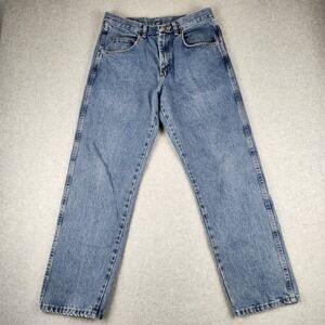 Old Mill Men's 33x30 Regular Fit Blue Denim Classic Straight Leg Cotton Workwear